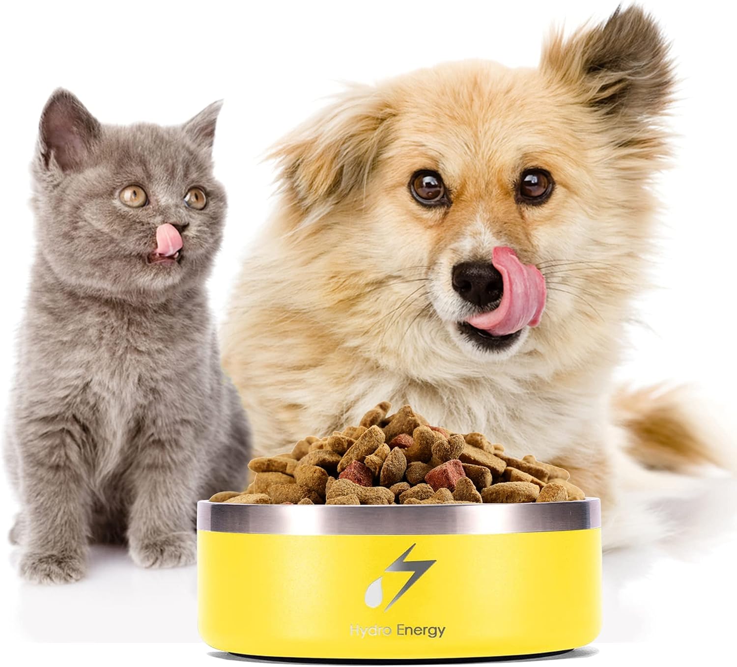 Hydro Energy Stainless Steel Dog Bowls for Large Dogs 32 Oz – Non Slip Dog Water Bowl – Anti Rust Bowl Cats, Puppy, Pet Feeding for Food…