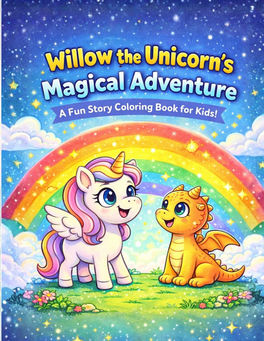 Willow the Unicorn’s Magical Adventure: A Fun Story Coloring Book for Kids