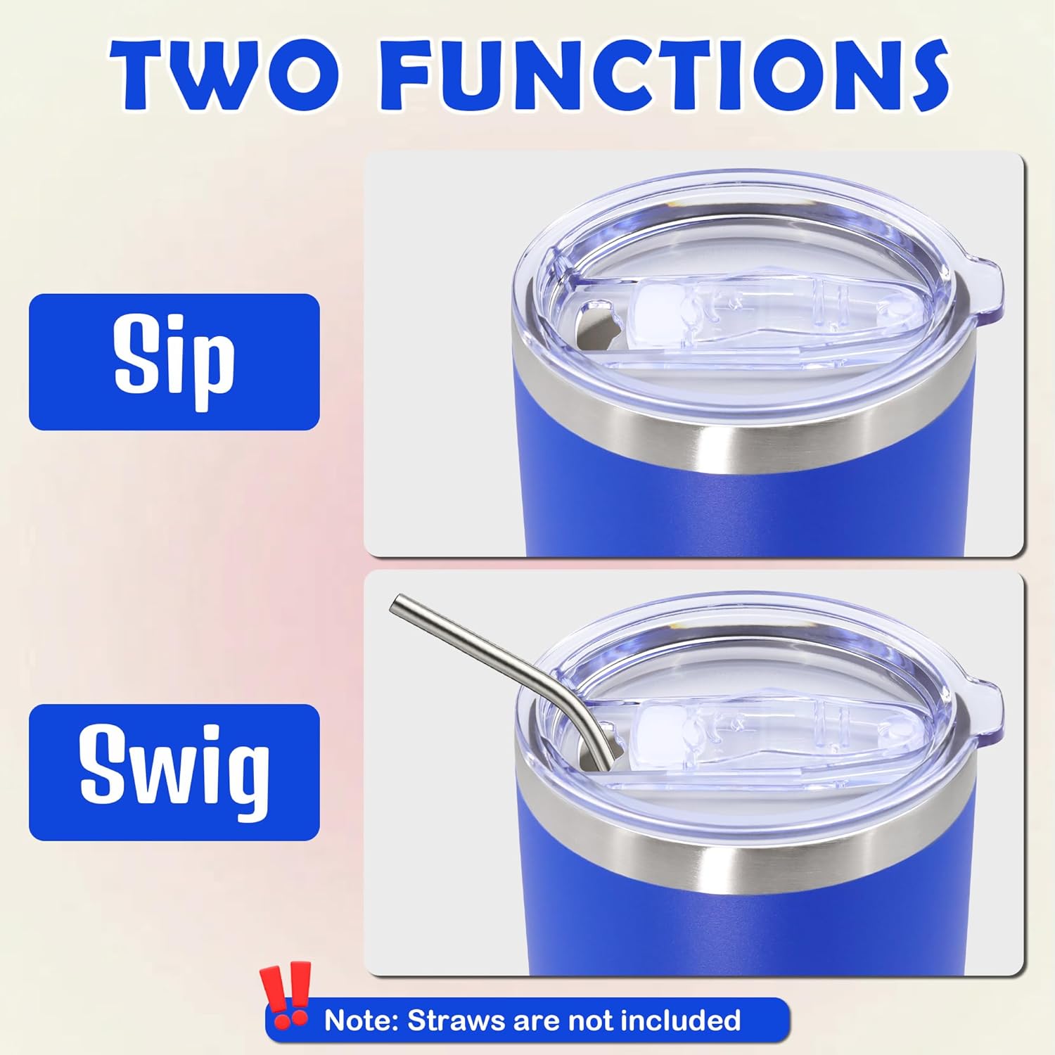 20oz Tumbler Bulk Stainless Steel Tumbler Cup with Lid Vacuum Insulated Double Wall Travel Mug, Durable Powder Coated Travel Coffee Tumbler Mug for Hot & Cold Drinks, Dark Blue,12 Pack - Image 7