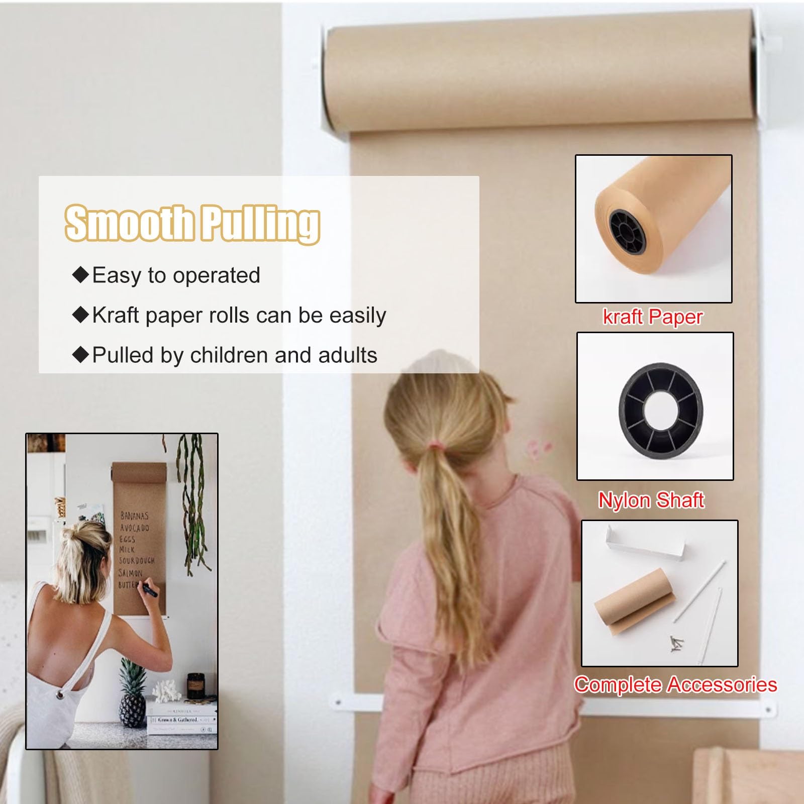 Wytrzymała gilotyna do papieru, papier rzeźniczy, Stojak na rolki papieru pakowego, 36'' 48'', stojak na zwoje papieru(48inch)