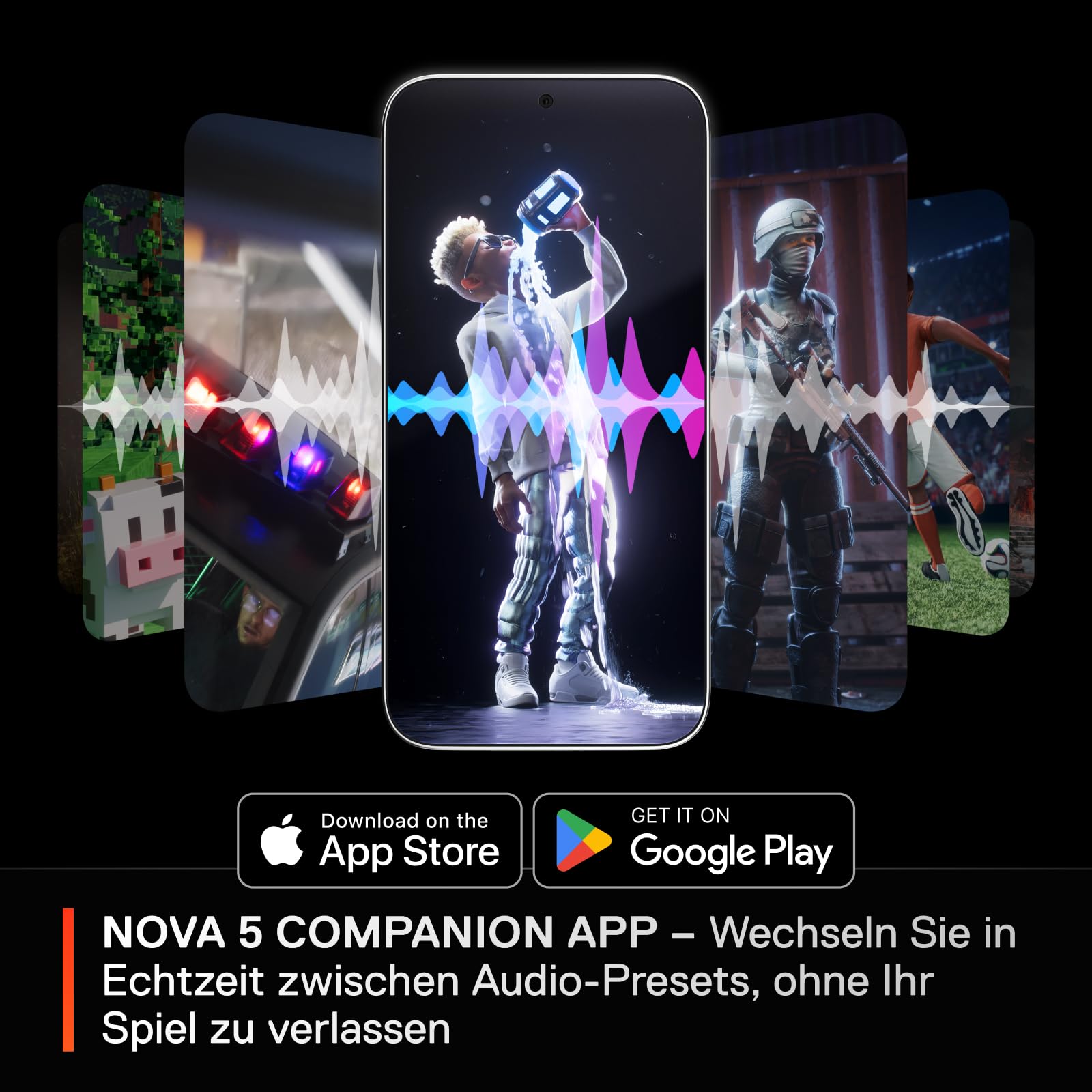 SteelSeries Arctis Nova 5P Wireless Gaming Headset für PS5, PC, Handy, 60 Std. Akkulaufzeit, 2,4 GHz, BT-ClearCast Gen2.X