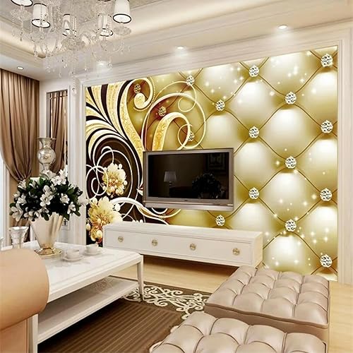 Miniatura 2 de ZEZILE Custom Wallpaper 3D Mural Diamond Bag Background Wall Living Room Bedroom Wallpaper Papel de pared