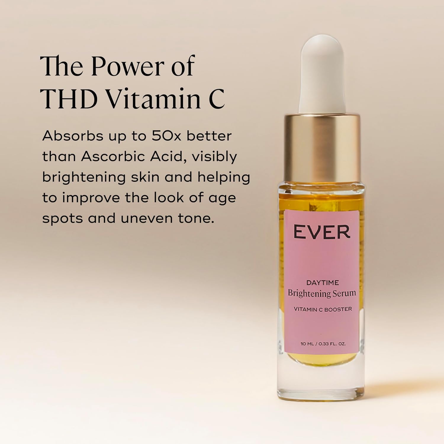 EVER Vitamin C Dark Spot Correcting Serum for Face – Anti Aging & Brightening Serum with 10% Vitamin C, Helps Fade Dark Spots, Age Spots & Uneven Tone (0.33 oz)