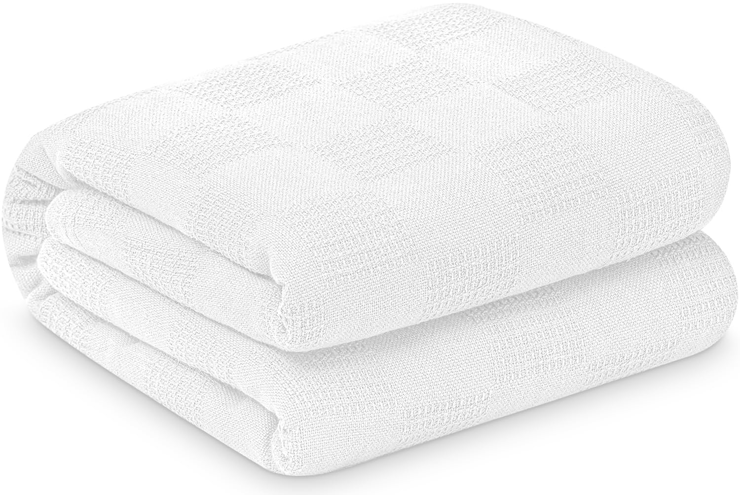 Linteum Textile Supply Institutional Snag-Free 66x90 Hospital Blanket—Durable, Lightweight & Compressed—Ideal for Healthcare Facilities, Nursing Homes & Shelters, 1 Pack (White)