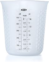 OXO Good Grips 2-Cup Silicone Measuring Cup - Microwave Safe, Stay-Cool Honeycomb, Squeeze & Pour Precision