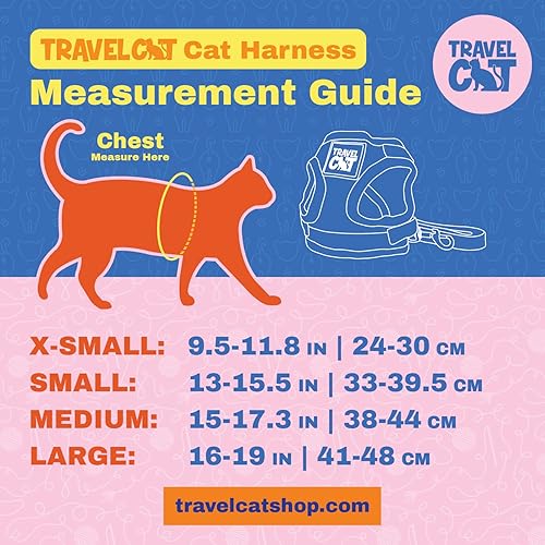 Miniatura 2 de Paseo de gatos The True Adventurer juego de arnés y correa reflectante para caminar, ligero, transpirable, ajuste cómodo, correa fuerte con clip