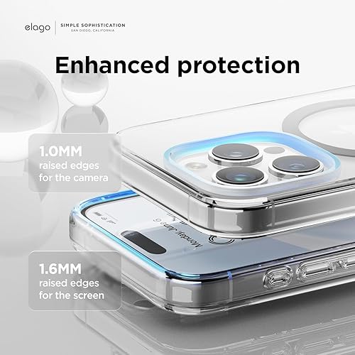 Miniatura 4 de elago Funda magnética híbrida transparente compatible con iPhone 15 Pro, compatible con MagSafe, 6.1 pulgadas, protección contra caídas de grado