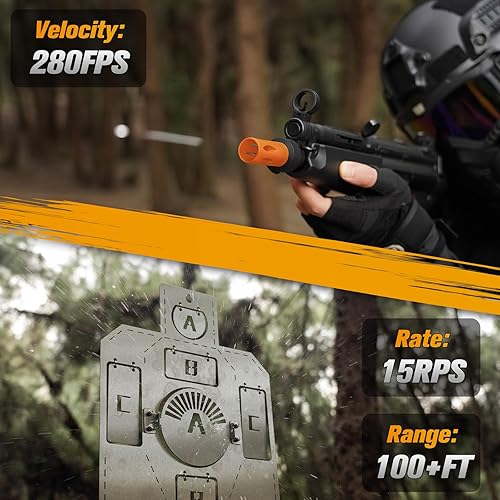 Miniatura 3 de Larmside Blaster automático con engranaje de metal, nailon de 3.5 libras y cuerpo de metal, enchufe XT30 de 280 FPS y rango de más de 100 pies,