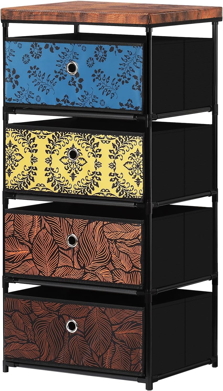 Amazon.com: Dresser for Bedroom, 4 Tier Fabric Dresser Tower for