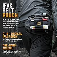 Vista 6 de LIVANS Molle Medical IFAK - Bolsa táctica de primeros auxilios, bolsa vacía IFAK para cinturón de servicio Micro IFAK, bolsa de cinturón mini EMT