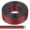 12 Gauge Wire 100FT Tinned Copper Wire-2 Conductor Parallel Wire Insulated Stranded Wire for Solar Panel Car Audio Automotive Low Voltage Electrical Wire for LED Lighting 12AWG 100FT