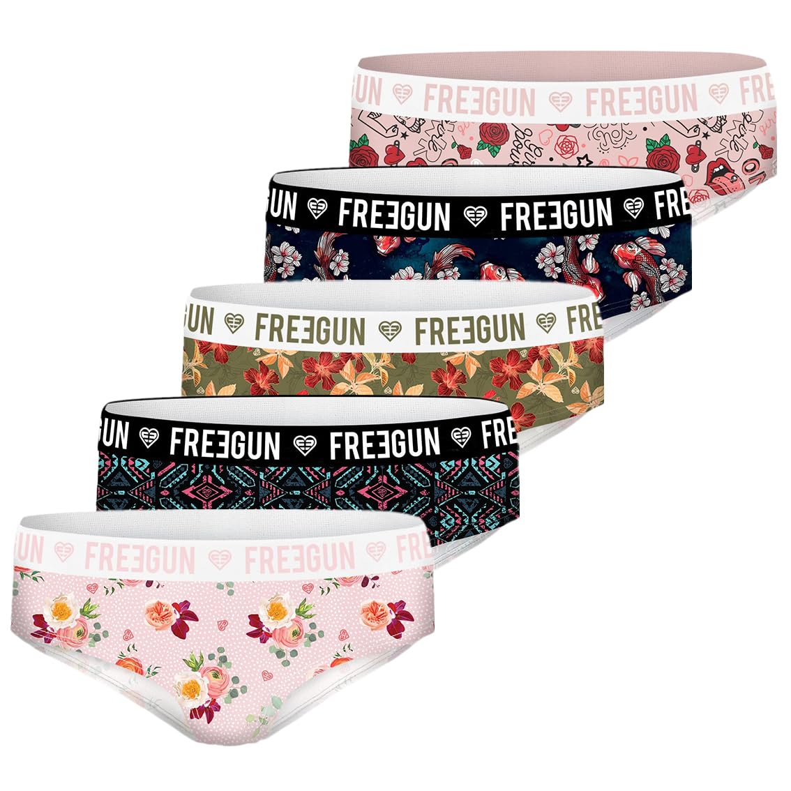 FREEGUN Pack Surprise Ropa Interior Mujer Microfibra Modèle Aléatoire (Paquete de 5)