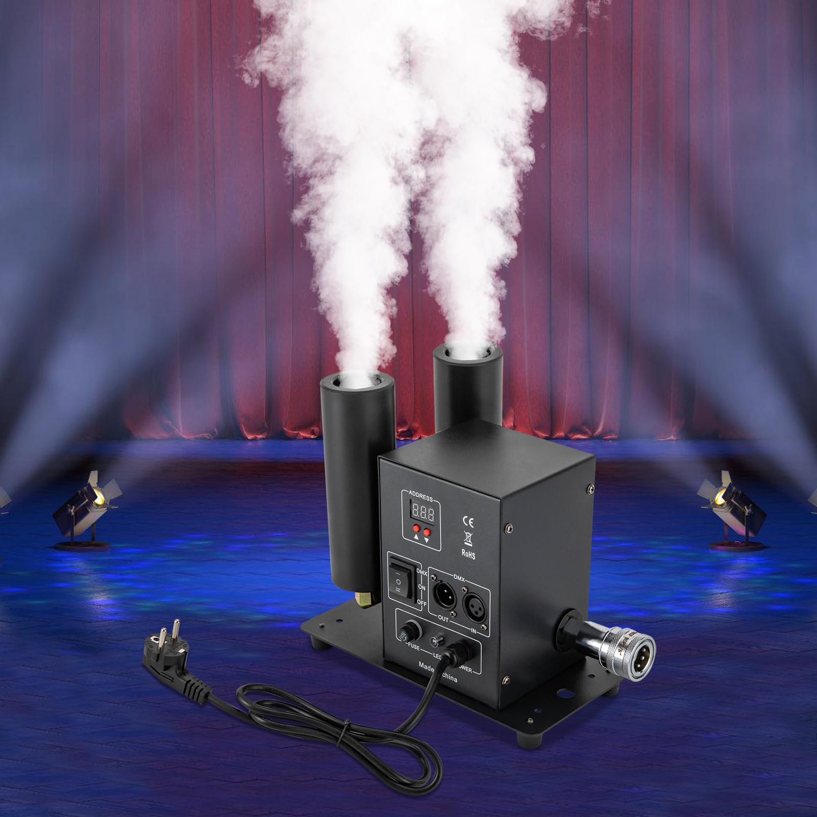 Macchina a getto di CO₂, macchina per nebbia, macchina a colonna, macchina per fumo jet per palcoscenico, matrimonio, bar, prestazioni musicali