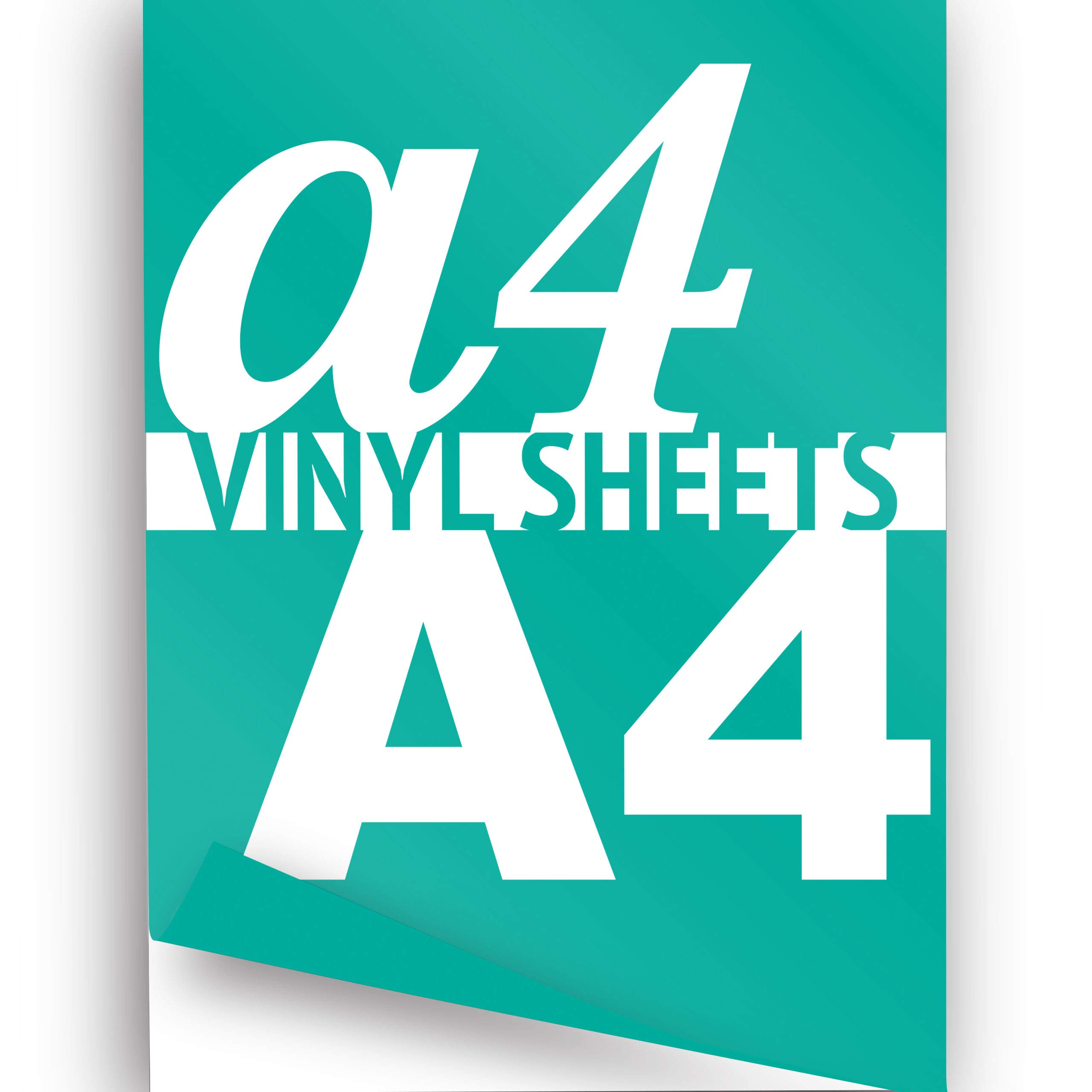 JasonCarlMorgan A4 Aqua Green Gloss 297x210mm Triple Pack 3x Self Adhesive Vinyl Sheet, 5-7yr Grade