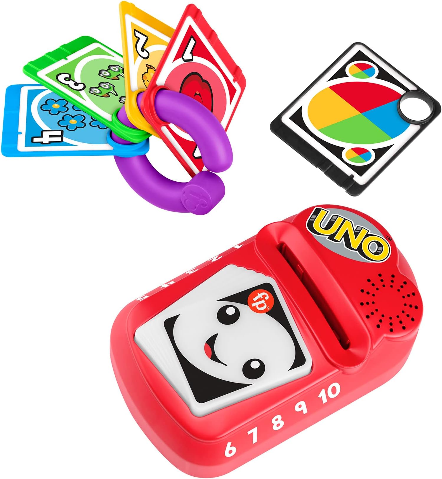 ​​Fisher-Price Laugh & Learn Counting and Colors UNO - Multilanguage Edition, electronic learning toy for infants and toddlers ages 6 to 36 months, HHG94
