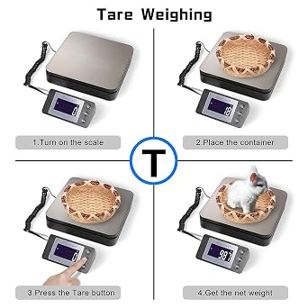 Fuzion Digital Shipping Scale 88lb 0.1oz | Durable Stainless Steel, 4 Weighing Modes, Tare, Dual Power Options, Postal Scale, Package Scale for Packages, Postage