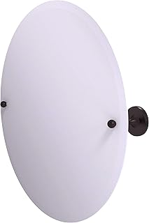 Allied Brass Shadwell Collection Frameless Round Tilt Beveled Edge Wall Mirror, Antique Bronze