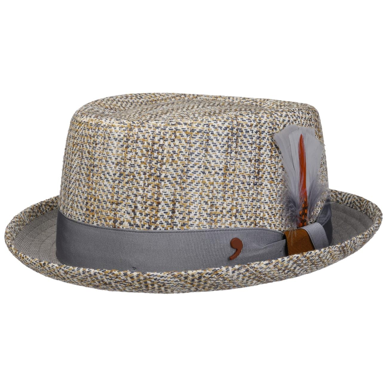 Sombrero Vendello Pork Pied’Este Hombre - Made in Italy pie de Sol con Forro, Banda Grosgrain, Grosgrain Primavera/Verano Verano