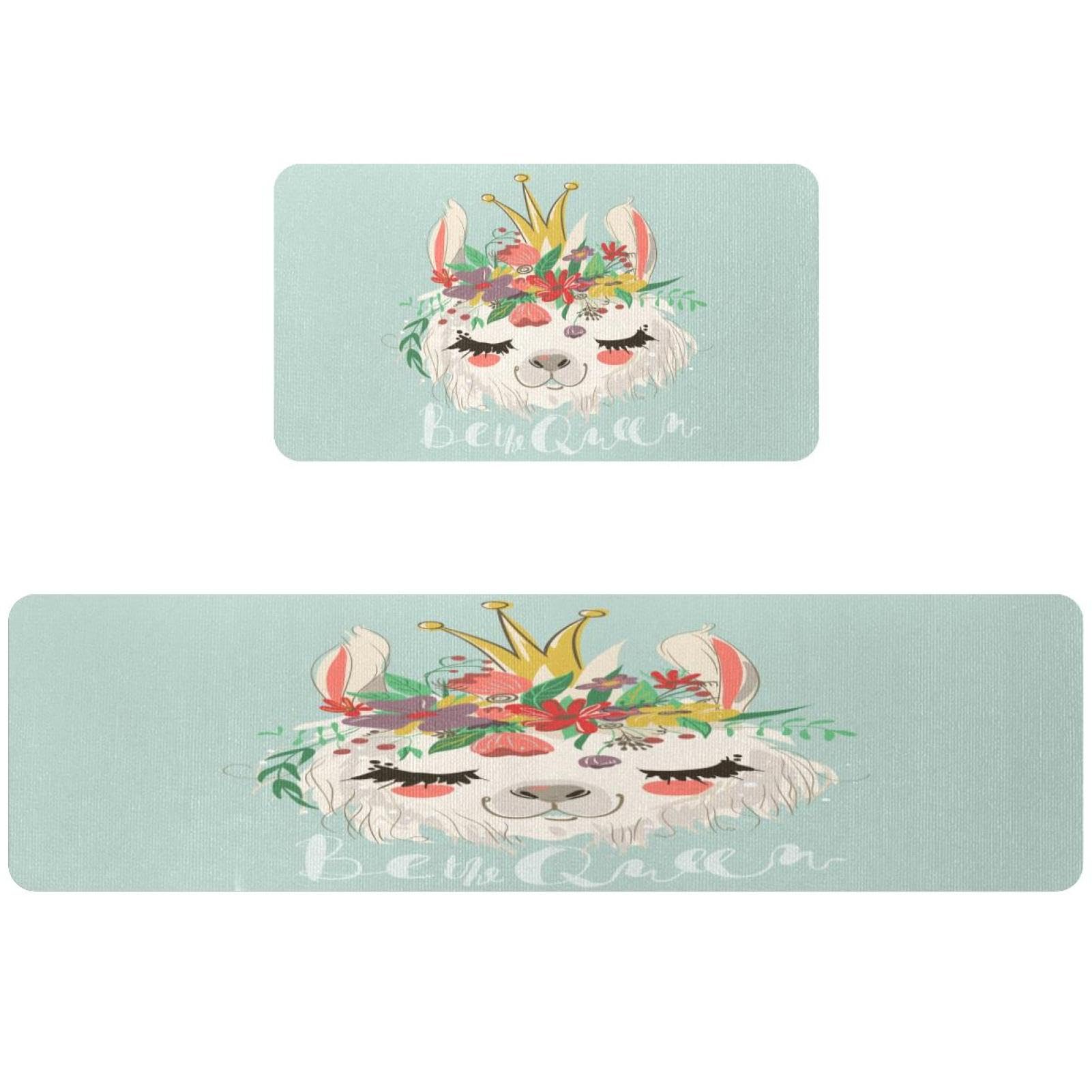 Tapete de cocina absorbente alfombra lavable para pasillo de 2 piezas