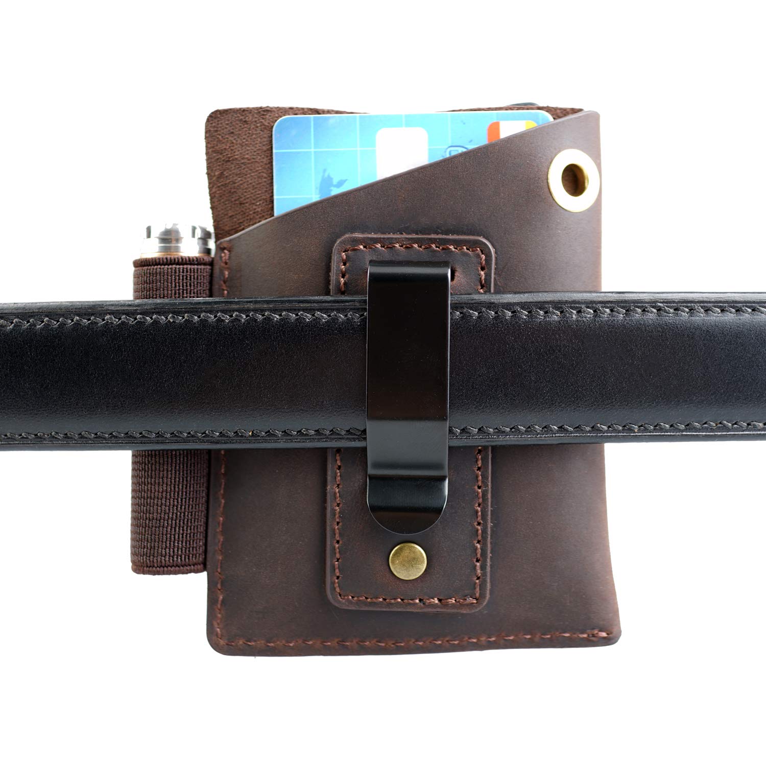 VIPERADE PJ12 EDC Gaine en Cuir Multi-Outils, étui à Outils, Gaine de Couteau, Gaine de Lampe de Poche pour for Leatherman, Gaine de Couteau Multi-Outils avec 2 Poches