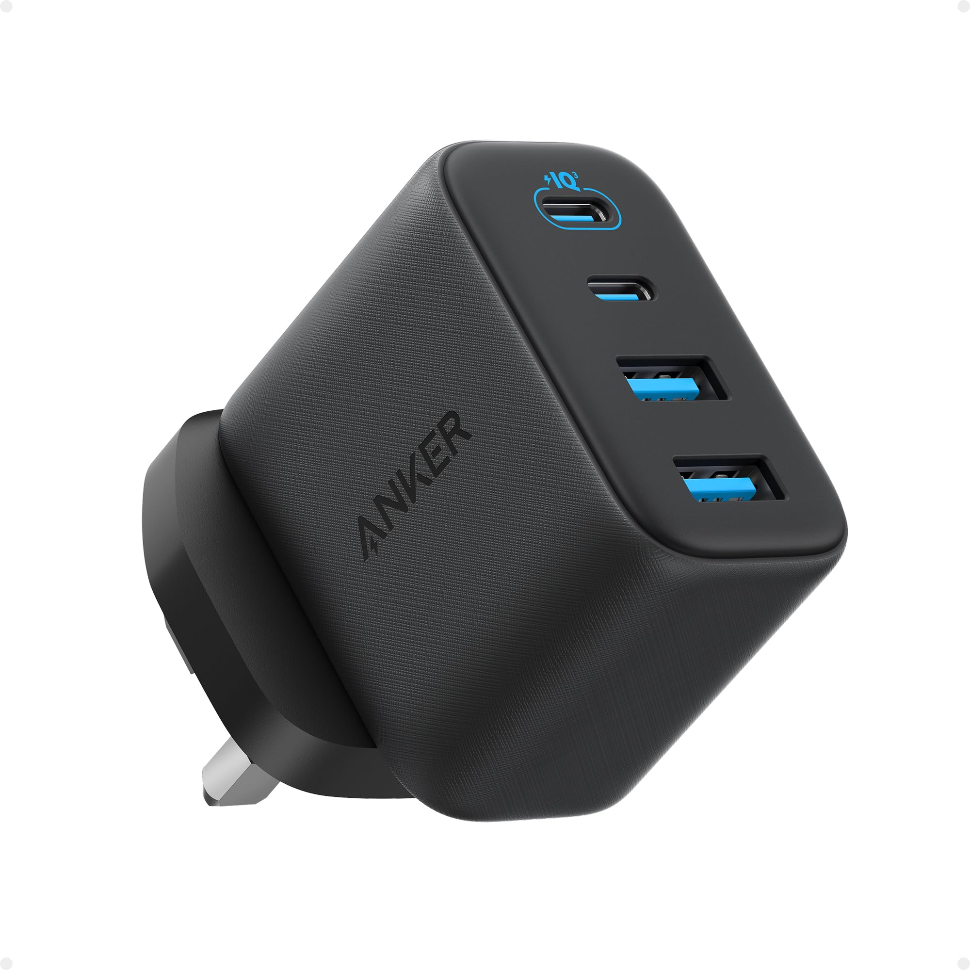 Anker Zolo 50W USB C Plug, 4-Port USB C Charger with 2 USB-C & 2 USB-A, Compact Fast Charger UK for iPhone 17/16/15/14/13 Series, iPad, Galaxy (Black, Cable Not Included) - 2