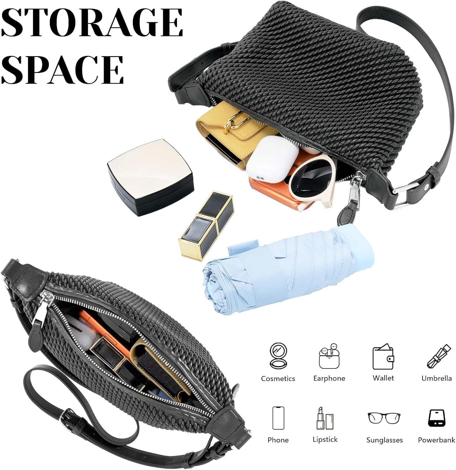 Shoulder Bag for Women Faux Leather Crossbody Bag Hobo Handbag with Adjustable Strap Purses for Work Travel | Shoulder Bag