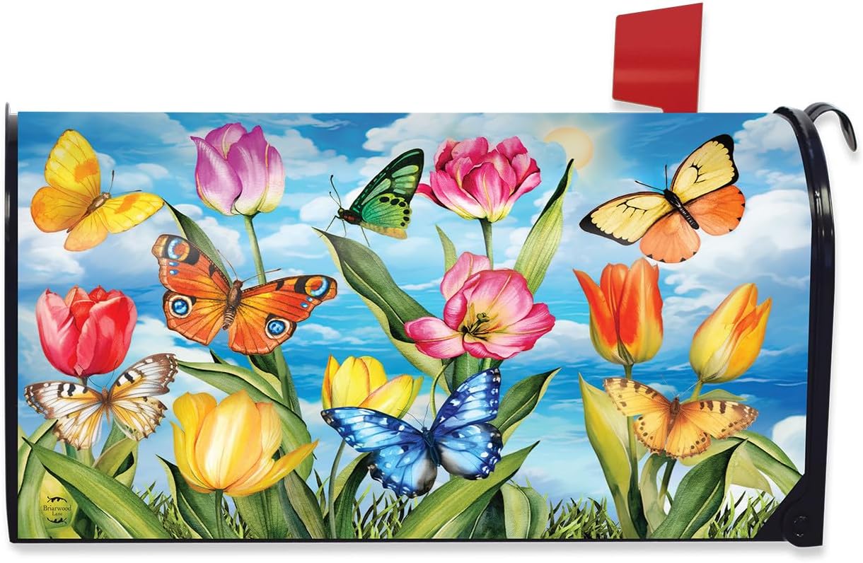 Briarwood Lane Sunshine Butterflies Oversized Mailbox Cover