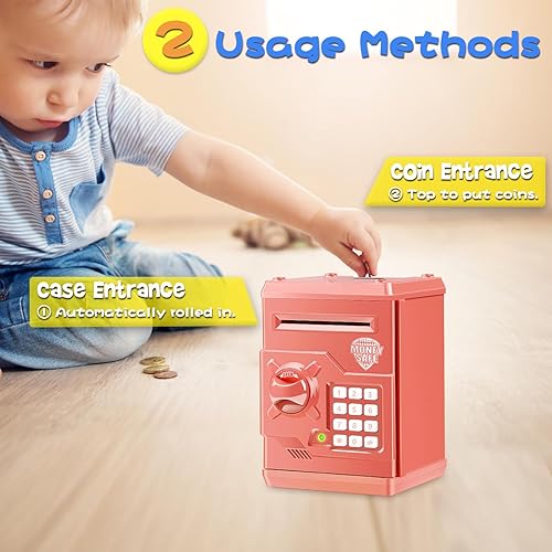 Miniatura 3 de Alcancías electrónicas para niños, gran juguete de regalo para niños y niñas, caja de ahorro de dinero con contraseña, regalo perfecto para niños y