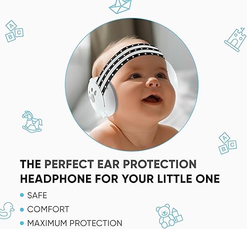 Miniatura 7 de Orejeras para bebé  Auriculares con cancelación de ruido para protección auditiva infantil  Orejeras para recién nacido, avión, viaje esencial