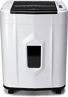 Aurora Professional Grade 120-Sheet Auto Feed Micro-Cut Paper and Credit Card Shredder with 5 Gallon Pullout Basket / 30 Minutes/Security Level P-4 (White/Black)
