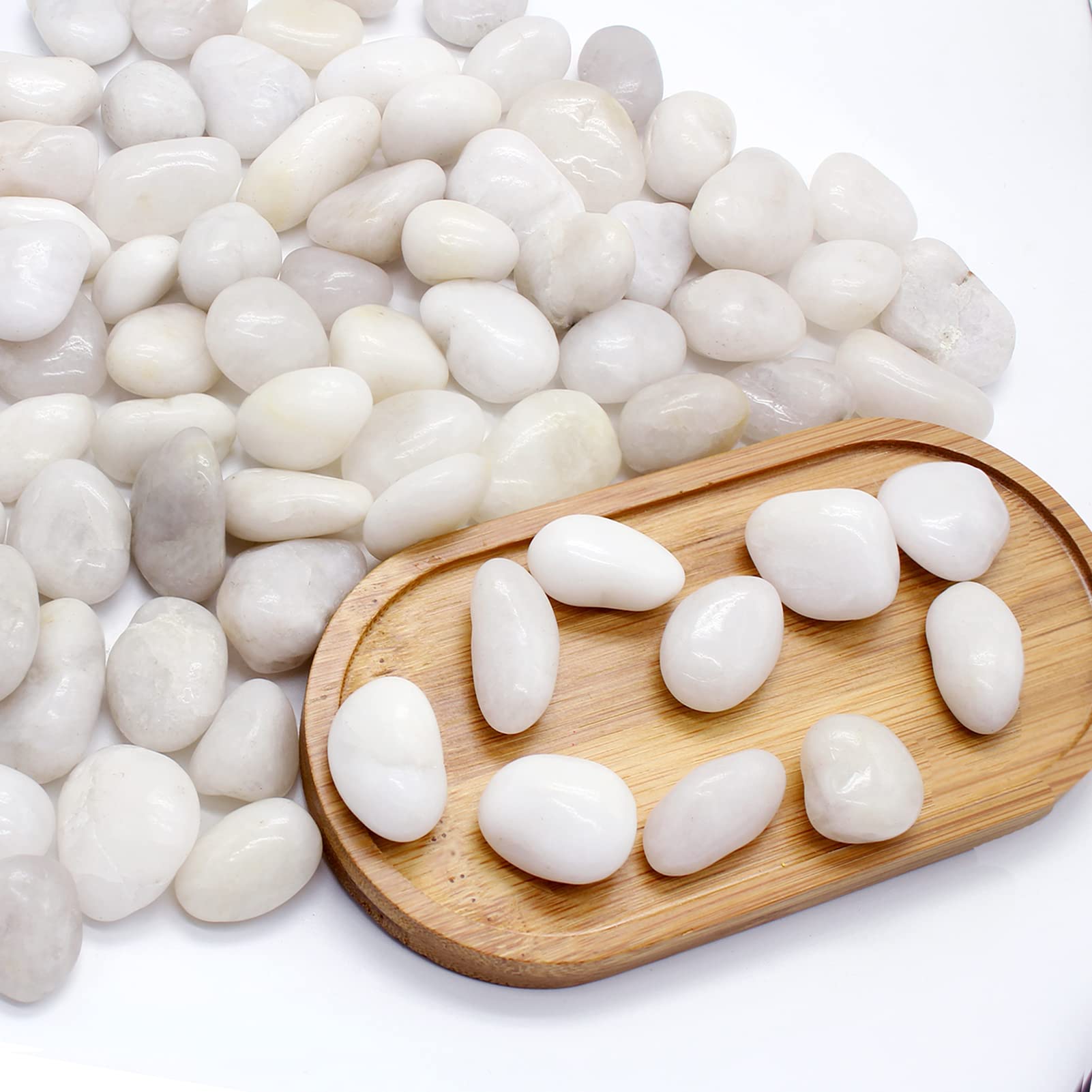 Małe naturalne białe kamyki, 500 g białe kamyki małe kamienie dekoracyjne żwir kamień rzeczny kamień kamień dekoracyjny żwir kamienie do roślin akwarium dekoracje ogrodowe