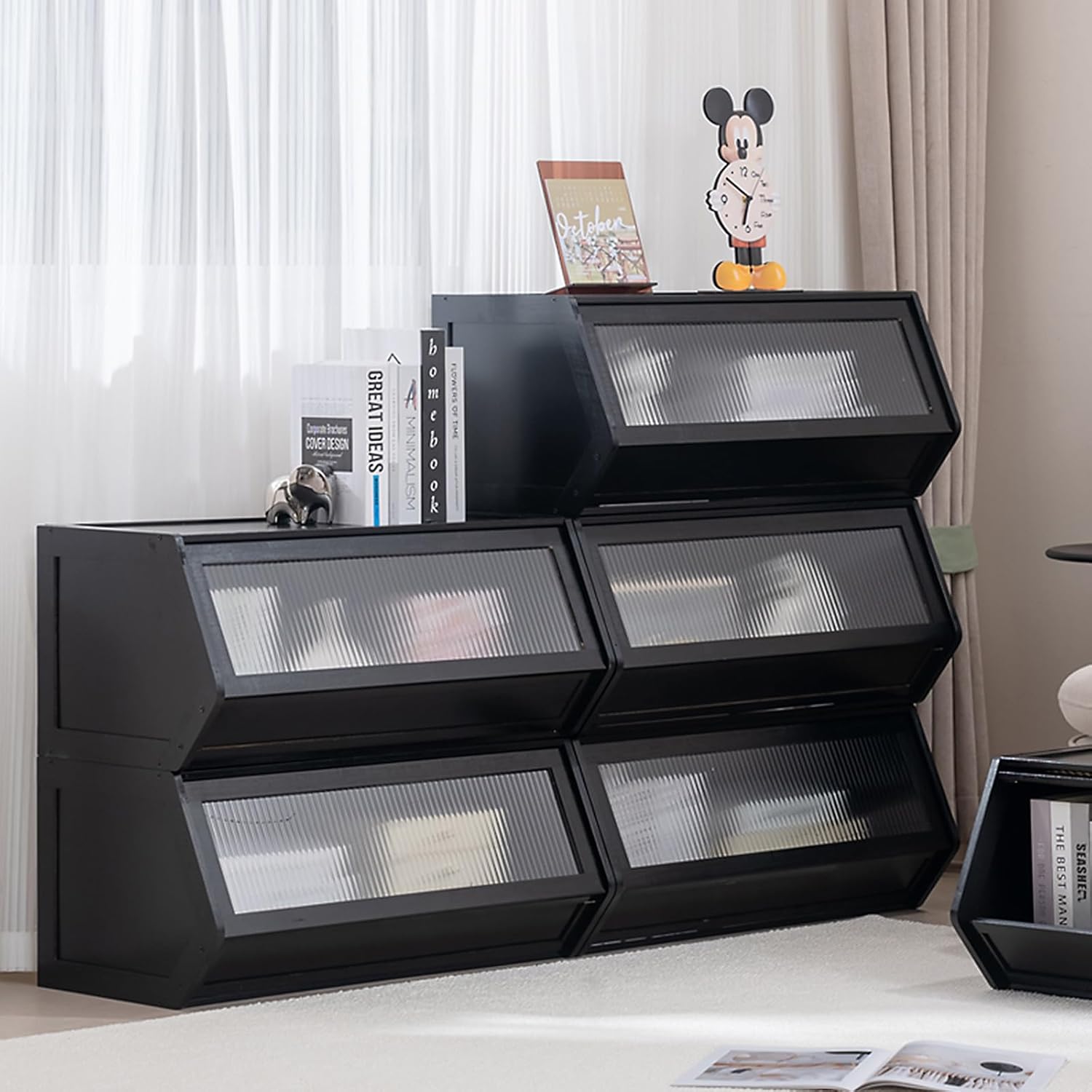 Drawers Dresser Chests for Bedroom (Single Unit), Bamboo Vintage Chests of Drawers, Rustic Dressers Chest Organizer for Bedroom, Living Room, Hallway