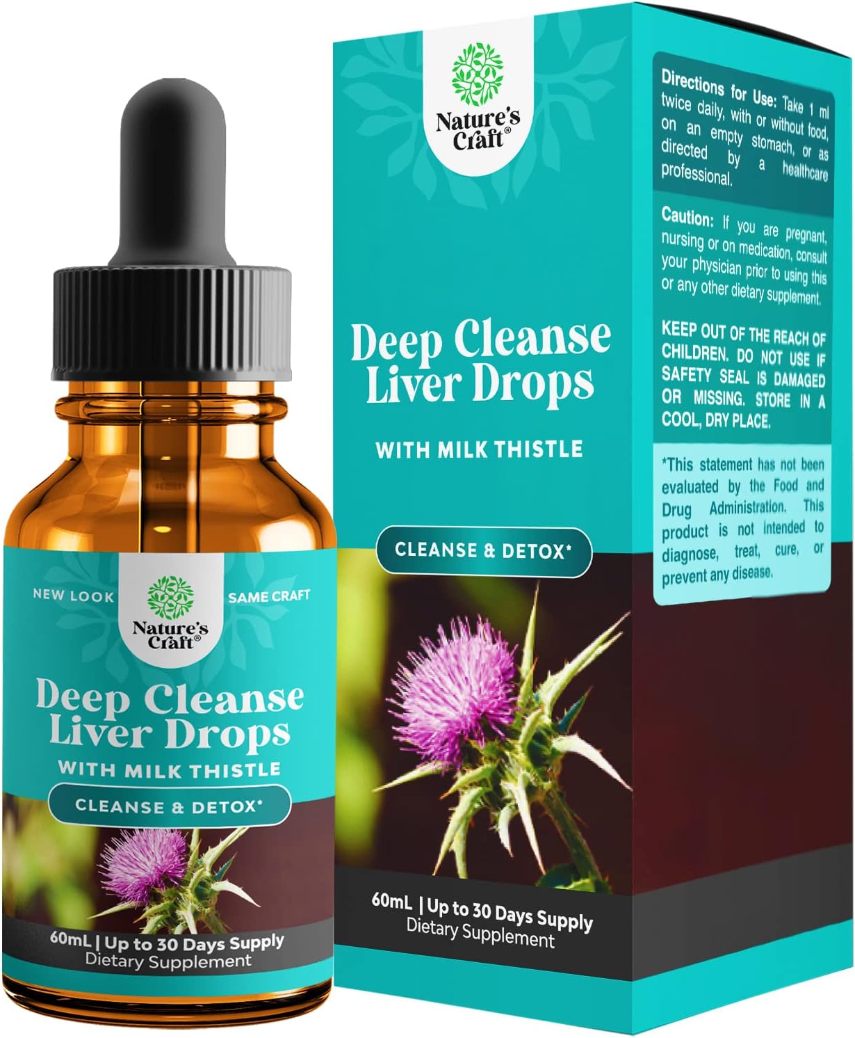Liver Support Milk Thistle Tincture - Liquid Herbal Supplement with Artichoke Extract for Liver Cleanse Detox & Repair - Liver Detox Cleanse Drops with Dandelion Turmeric and Ginger