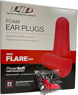 Mega Flareâ€šÑ¢ Plus Earplugs - Oversize-small, Red - (Dispenser Box/200 Pair)