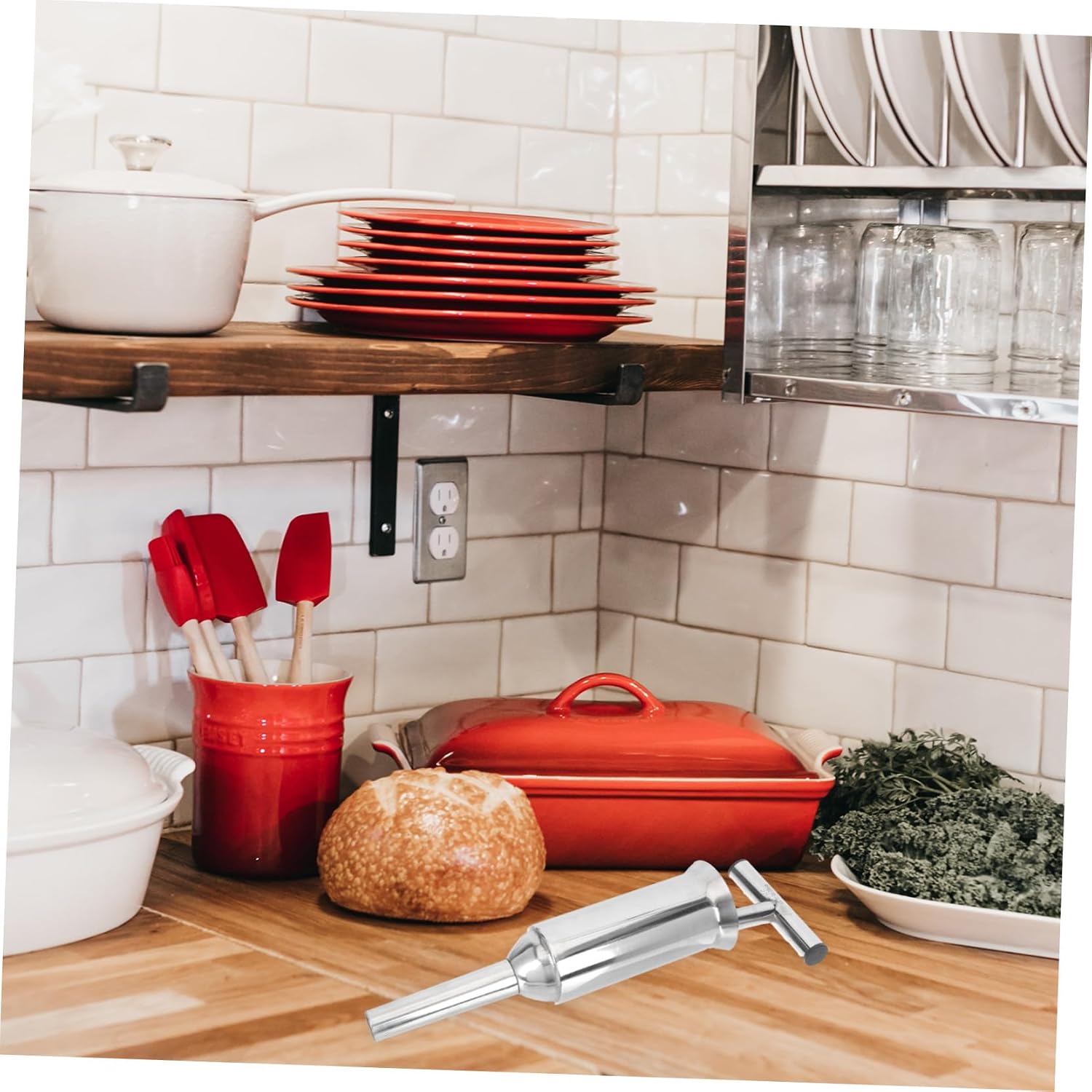 Stainless Steel Manual Sausage Stuffer for Household Use Multi-purpose Sausage Making Tool with Smooth Surface Safe and Suitable for Various Casings and Meat Filling