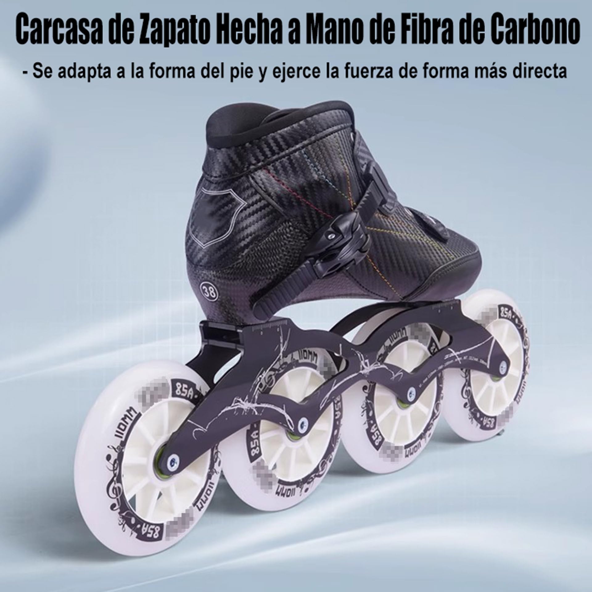 Patines En Línea para Adultos, Patines Profesionales De Ruedas Adulto De Fibra De Carbono para Exteriore, para Mujeres Y Hombres, Unisex