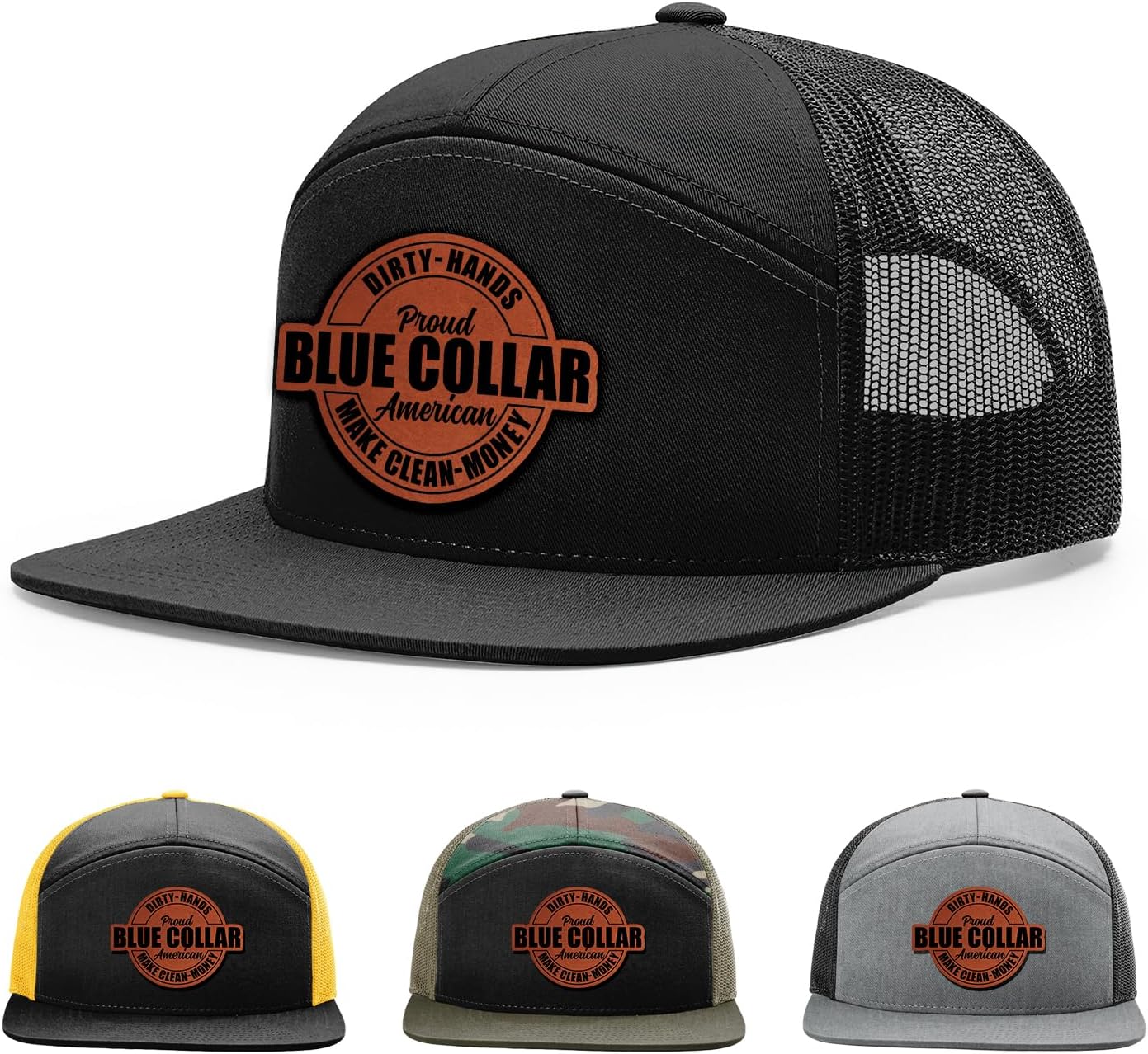 Dirty - Hands Blue Collar Proud American Make Clean - Money Hat