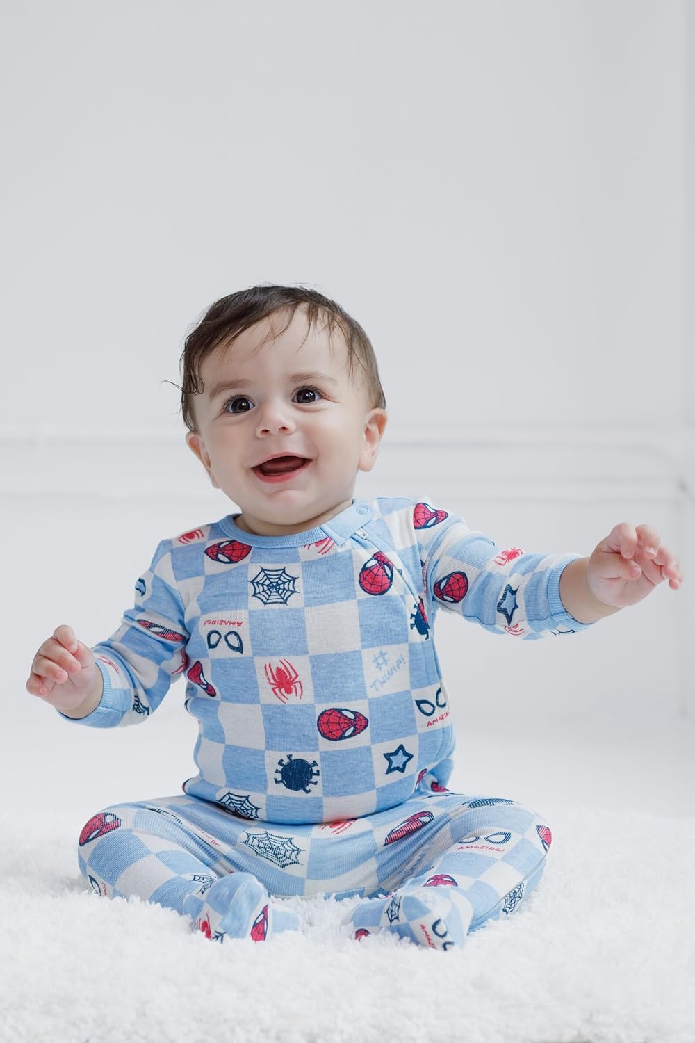 Marvel Avengers Spider-Man Baby 2 Pack Zip Up Sleep N' Plays Newborn to Infant Sizes (Newborn - 24 Months) - Image 2