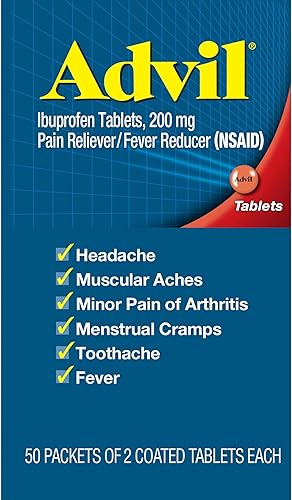Miniatura 13 de Advil Analgésico y Reductor de Fiebre, Medicina para el Dolor con Ibuprofeno 200mg para Dolor de Cabeza, Dolor de Espalda, Dolor Menstrual y Alivio