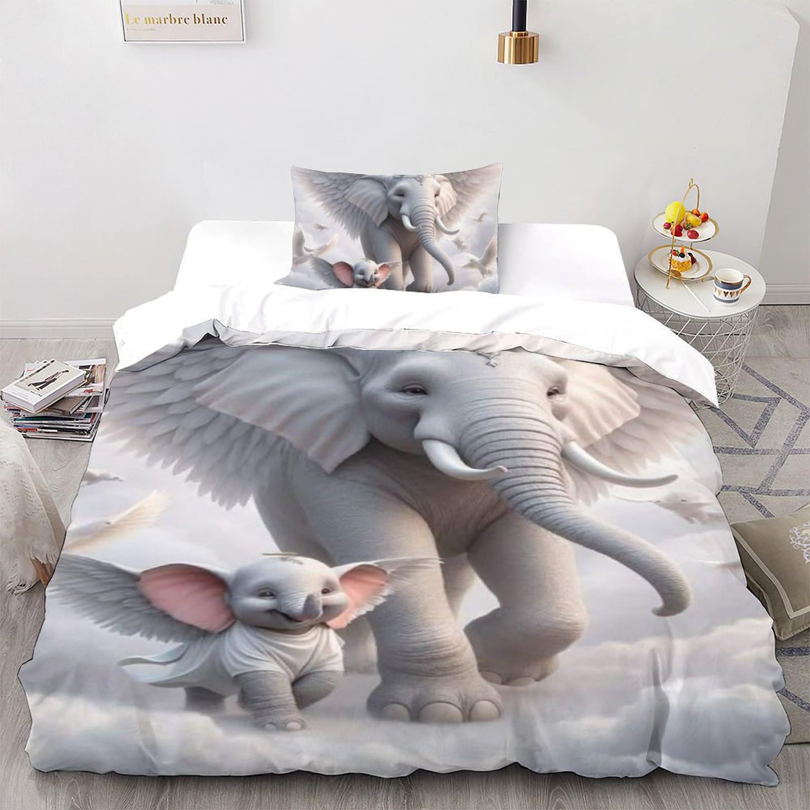 Housse de couette 135x200cm animaux 3D pour transformer la chambre de votre fille