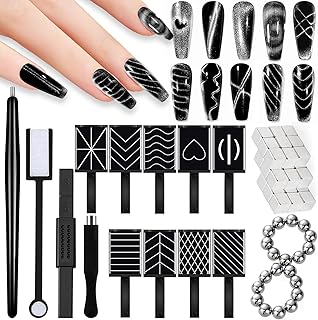 DANNEASY 60 imanes de uñas de ojo de gato par...