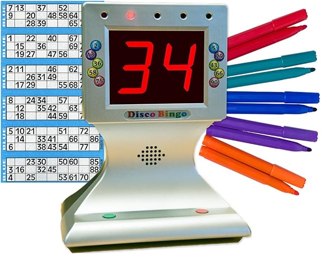 Bingo Starter Kit with Disco Bingo Tickets & Felts Perfect for Home, Party and LOCKDOWN Bingo