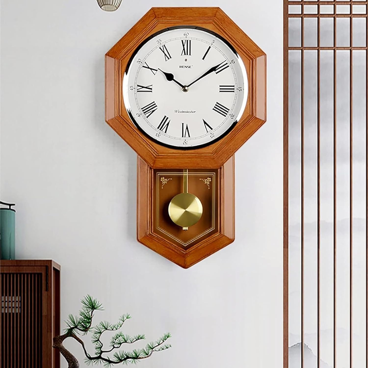 アンティーク四つ玉ダルマ柱時計 8日巻 修復品 稼働中 Yahoo