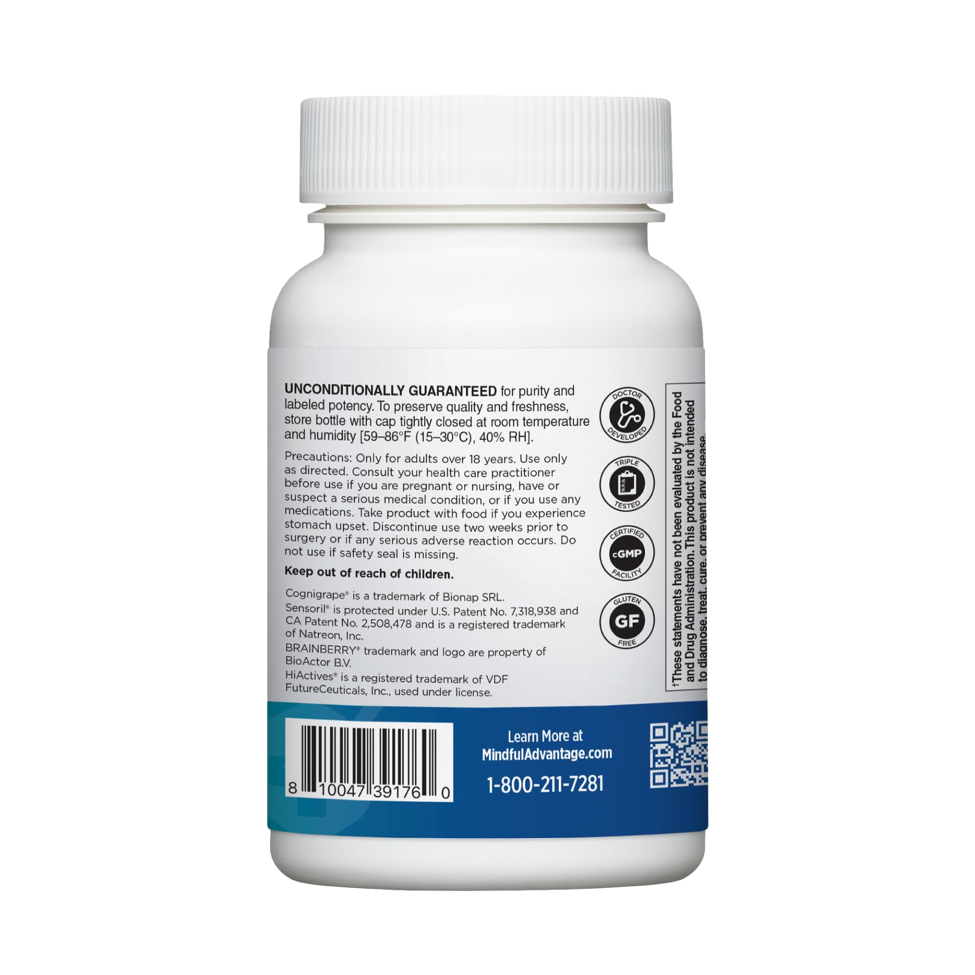 DOCTORS' PREFERRED Mindful Advantage Brain Supplements, Memory, Focus, 30ct — Amazon image 8