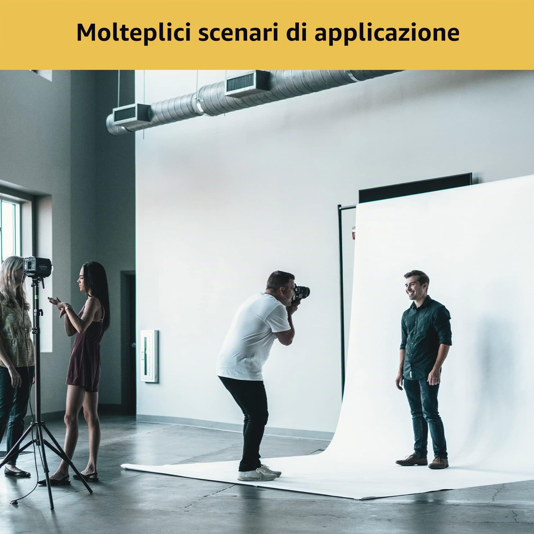 Selens Sfondo fotografico in PVC, 120 x 240 cm, bianco, impermeabile, opaco, liscio, per studio fotografico, ritratto, prodotto per animali domestici, cosmetici, fotografia, backdrop