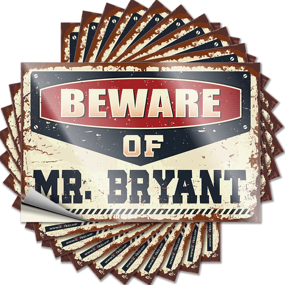 Tattoo Water Cool Beware of Mr. Bryant for Billiard - Pool Decor Easy Peel Removable(8X12CM)