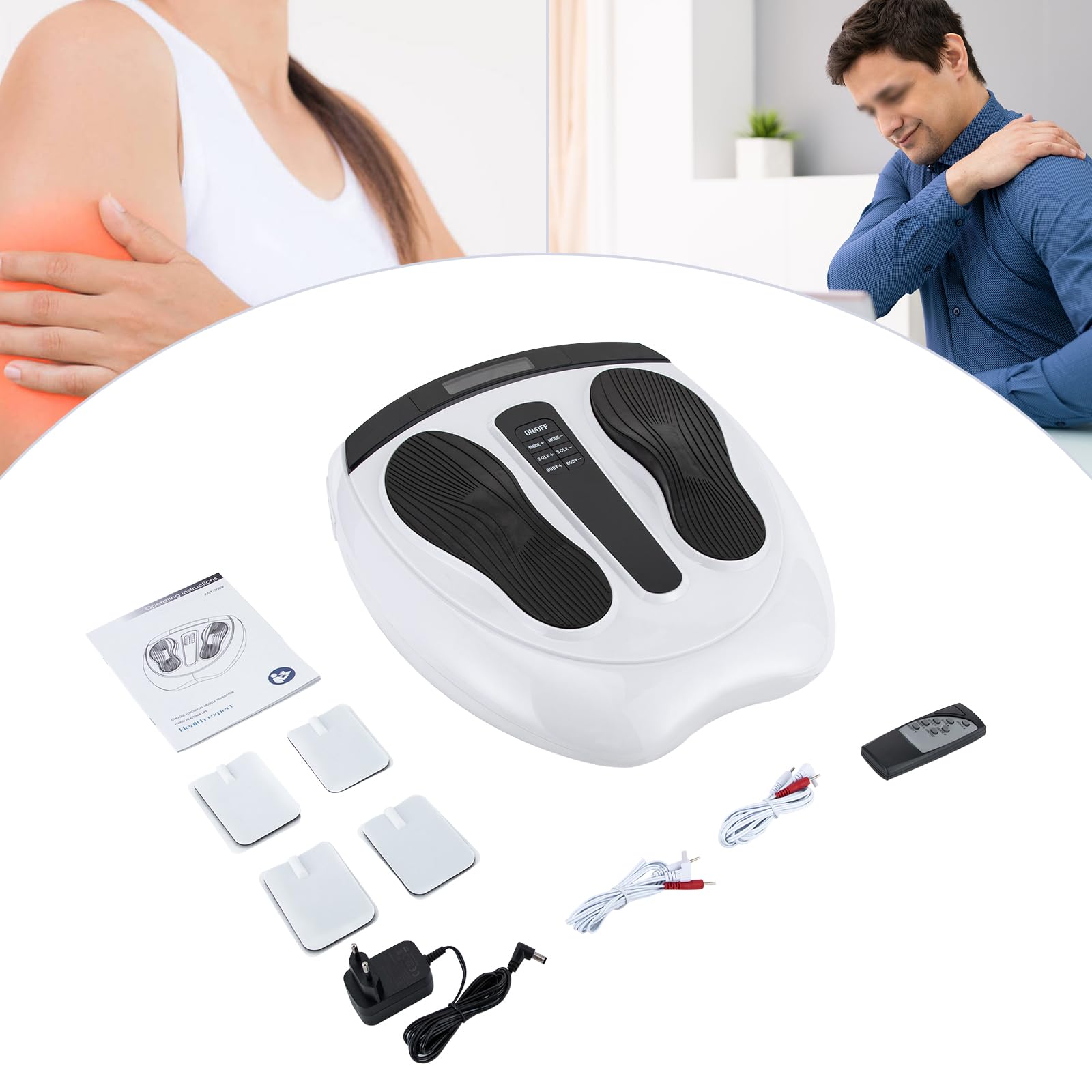 Fussmassagegerät, Shiatsu Bein Fussmassage Elektrisches Wärmefunktion mit Fernsteuerung, Fuß Reflexzonen Massage zur Linderung und Reduzierung von Fußschmerzen, Schüttelfros