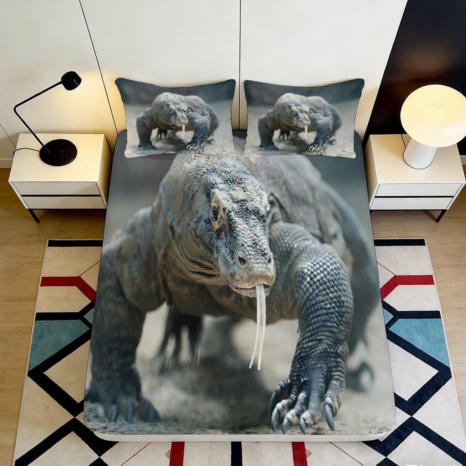 3D Printed French Bulldog Fitted Sheet Microfiber Deep Pocket Bedding Non-Slip Dog Mattress Fitted Cover Elastic Hem Washable for Adults 140x200x25cm