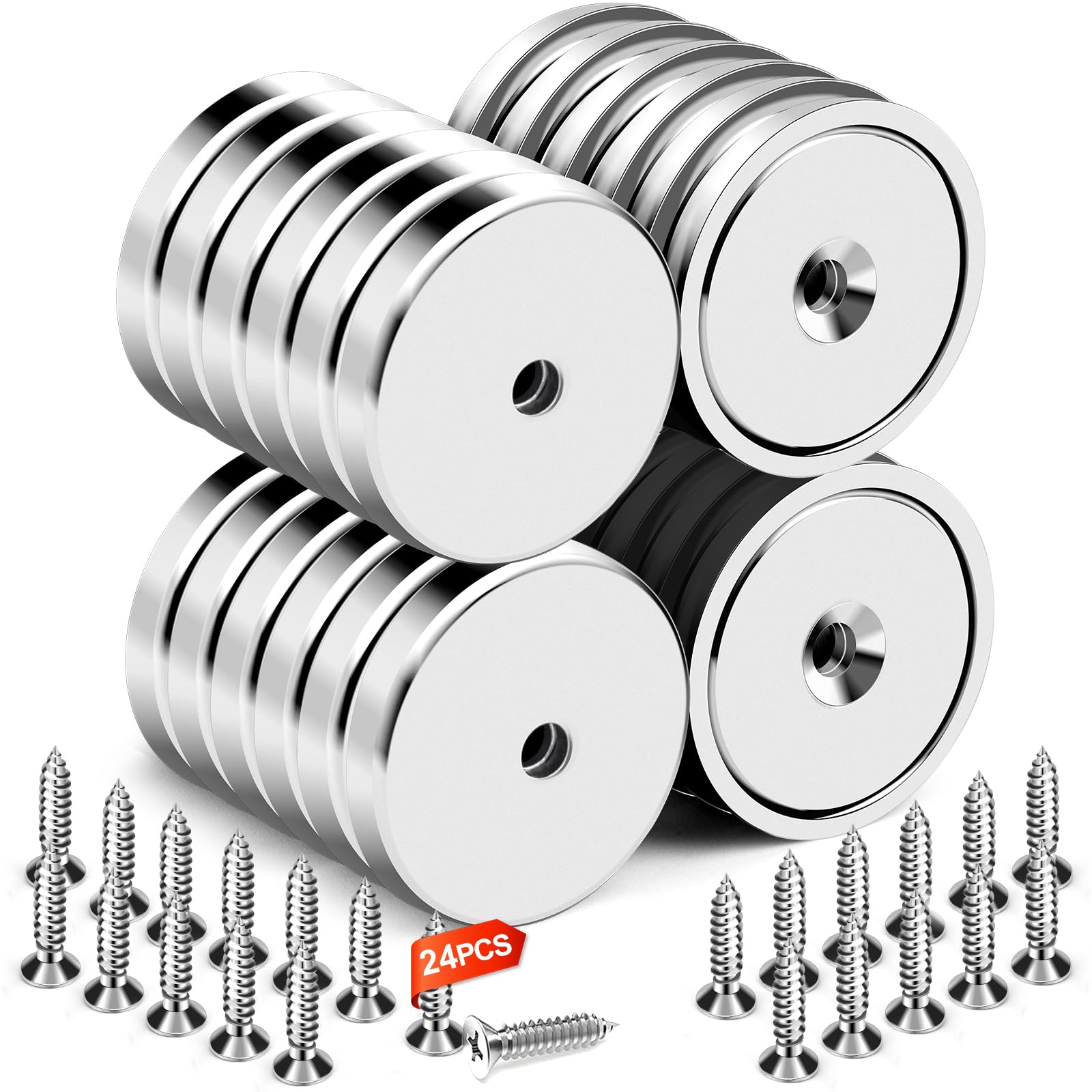 DIYMAG Magnets 60LBS 12 Pack 0.98 Inch with Countersunk Hole — Amazon image 11