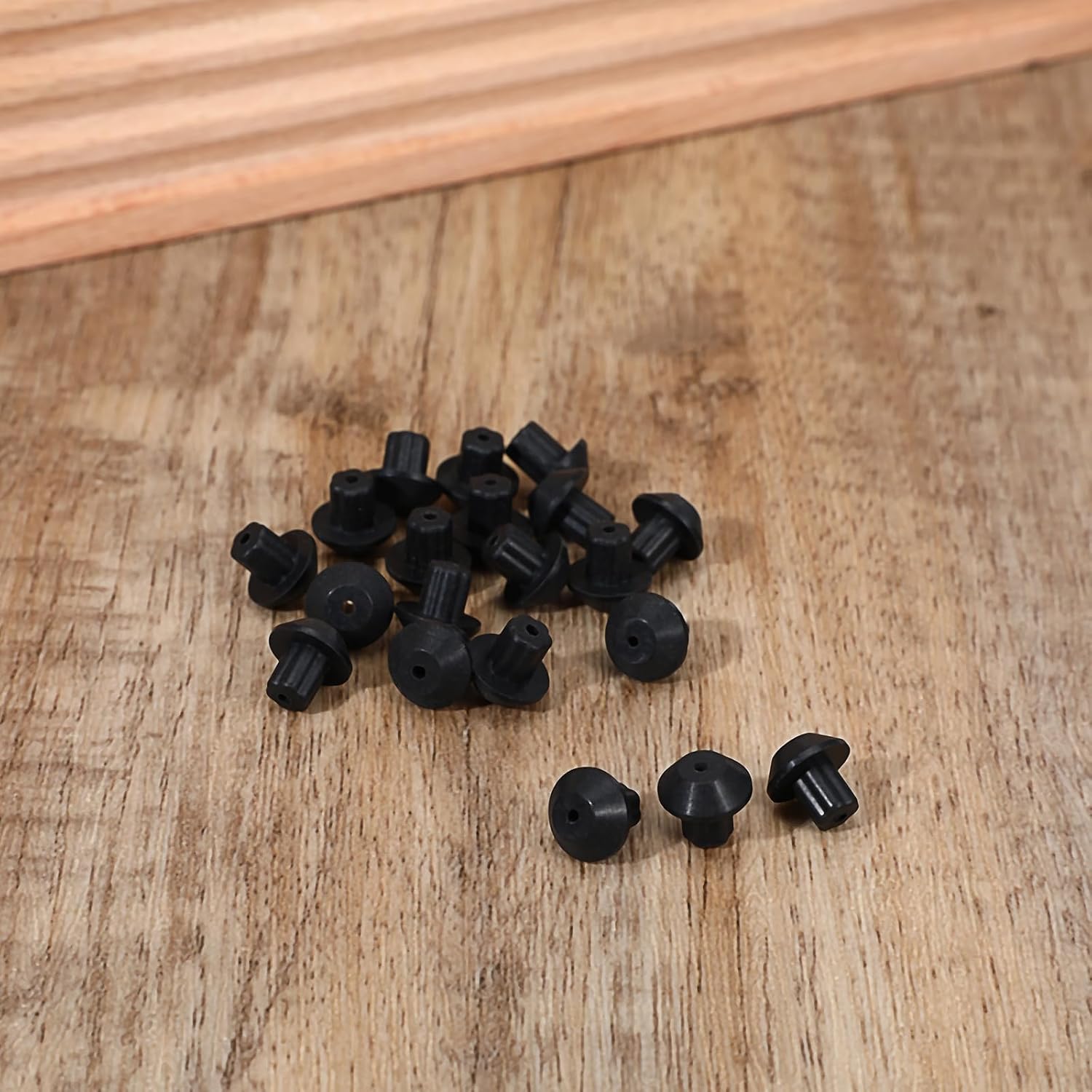 Ymapinc 20 Pcs WB2K101 Stove Grate Rubber Feet, Fit Many Gas Stove Top Cooktop Burner Grates Replacement Part Heat Resistant Durable Appliance Feet Bumpers WB02T10461 (Black Rubber)